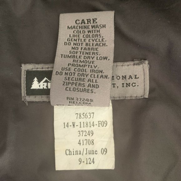 REI Grey Down Puffer Jacket Women's Size Large Zip Liner Piece - Picture 5 of 12